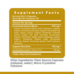 Premier Research Labs Probiotic Fermented Greens bottle illustrating digestive support.