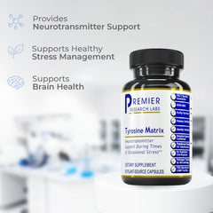 Premier Research Labs Tyrosine Matrix ingredients red algae illustrate botanical support.