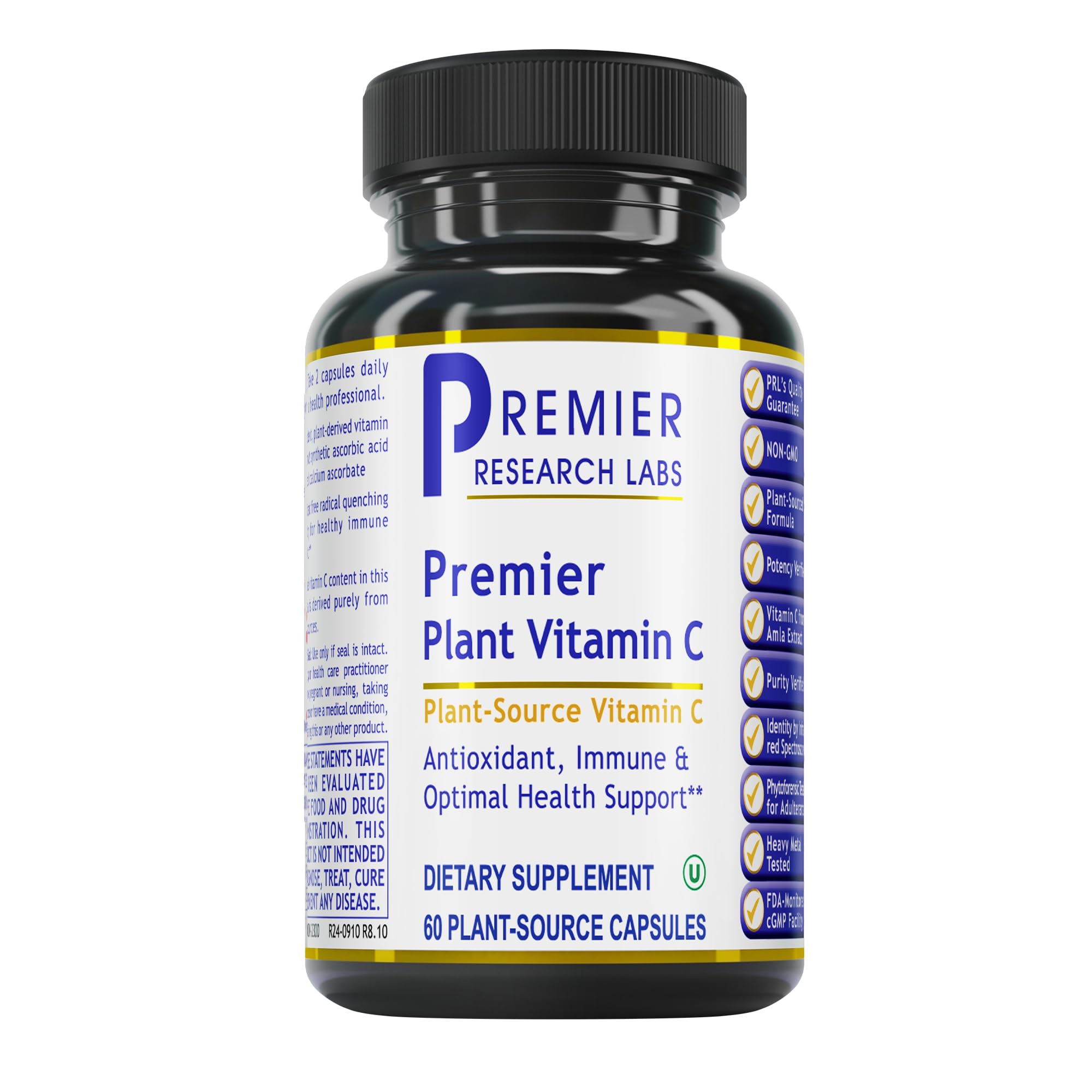 Premier Research Labs Vitamin C bottle with Amla extract, a natural vitamin C source.