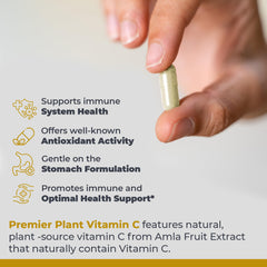 Two vegetarian capsules from Premier Research Labs shown for daily use.