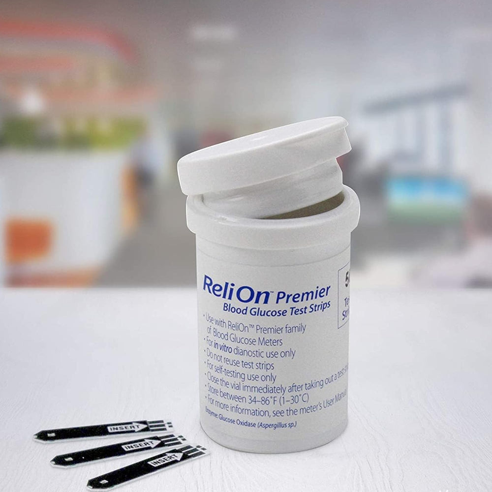 Premier test strips kit with clear labeling aids routines