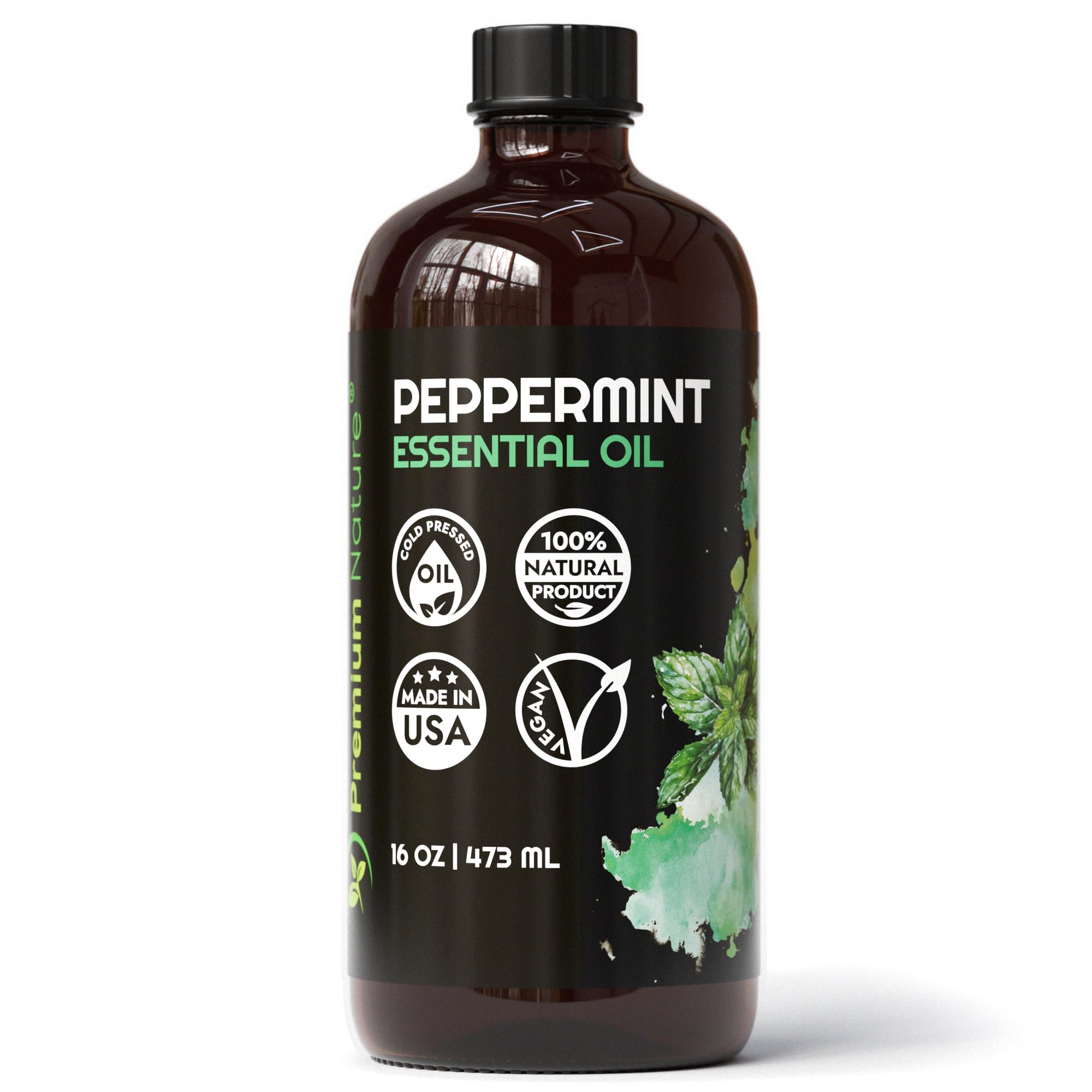 Premium Nature peppermint oil diffuser bottle for a refreshing aromatherapy experience.