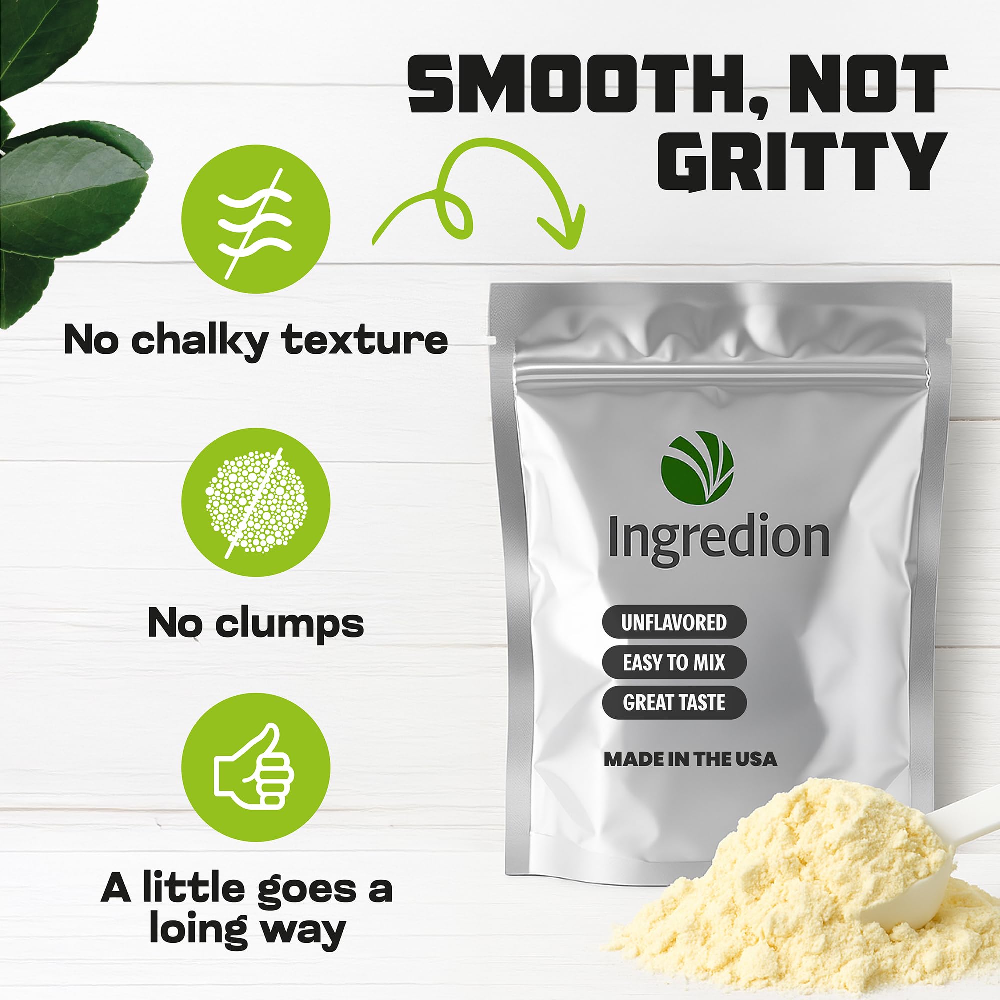 Premium Pea Protein Isolate non-GMO label for transparent sourcing.