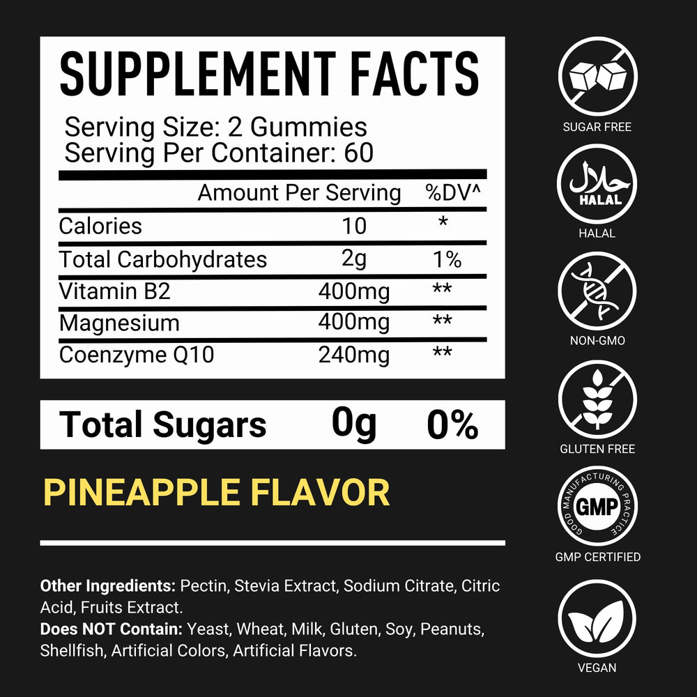 Premium Select Nutrition adults’ vitamin B2 gummies for daily energy and focus support