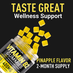 Premium Select Nutrition Vitamin B2 Gummies vegan non-GMO gluten-free pack label