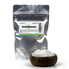 PremiumCraft Pure Menthol Crystals in an 8 oz foil package, high purity