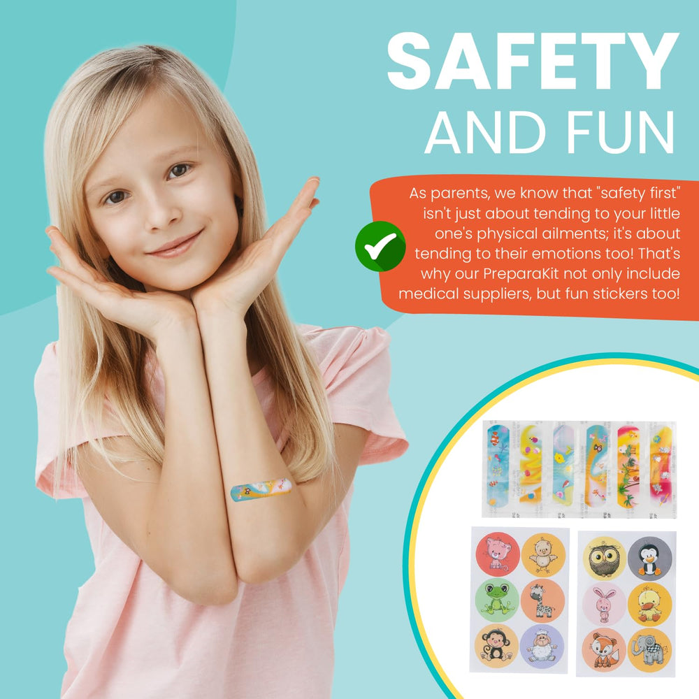 Kit organized for diaper bag travel with a toddler