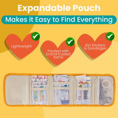 PreparaKit Orange Crush travel kit in a suitcase for easy travel readiness.