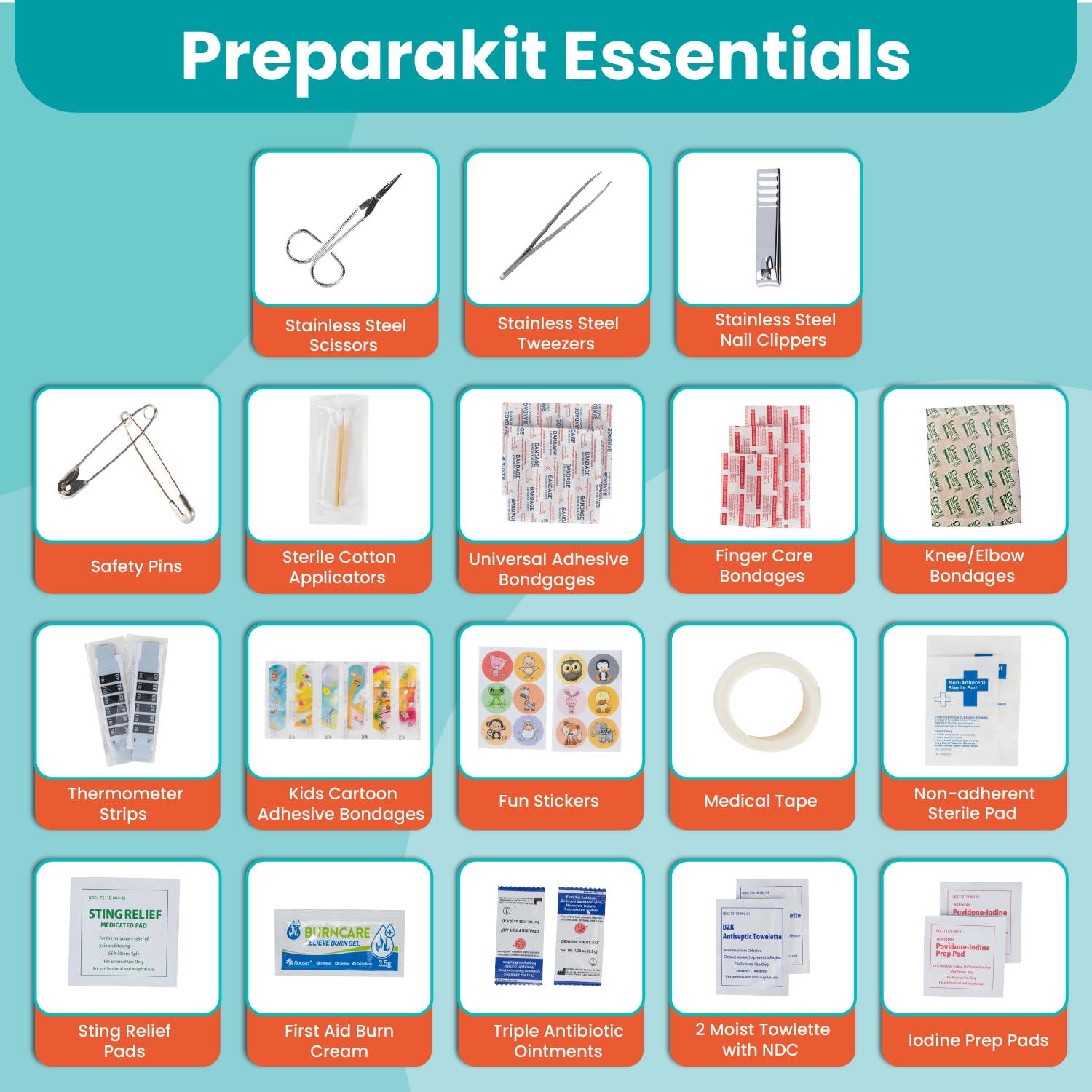 Stickers included with PreparaKit to ease kids during boo-boos.