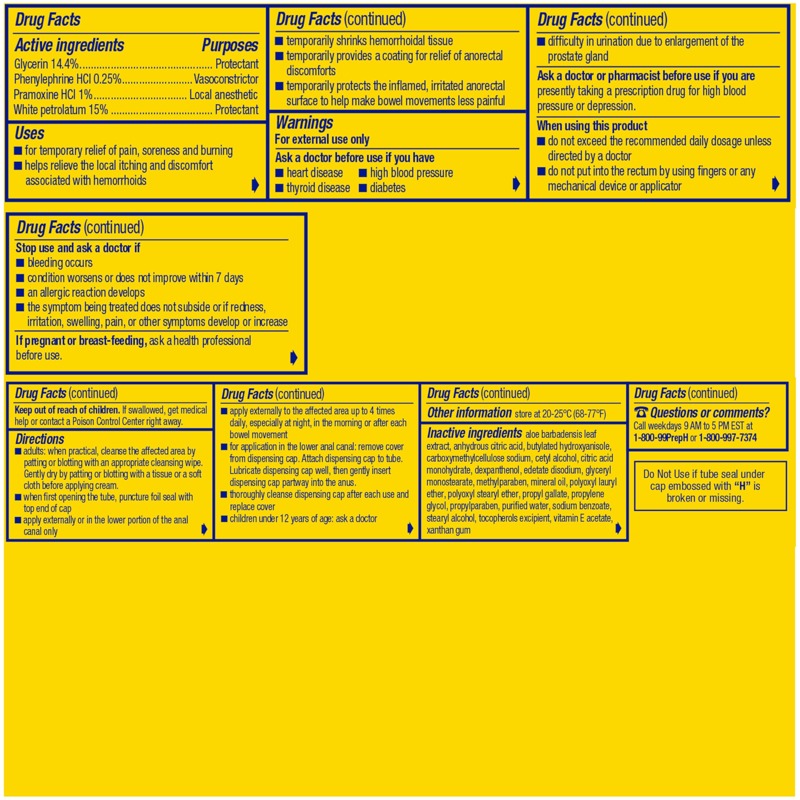 Preparation H 1.8-ounce tube ready for easy daily use.