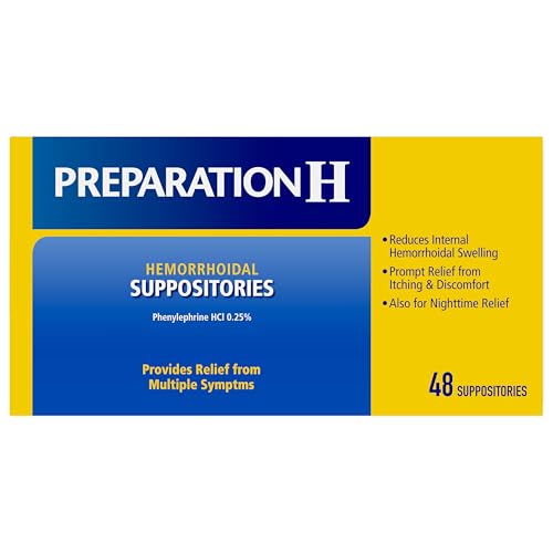 Preparation H brand logo close-up for trust.