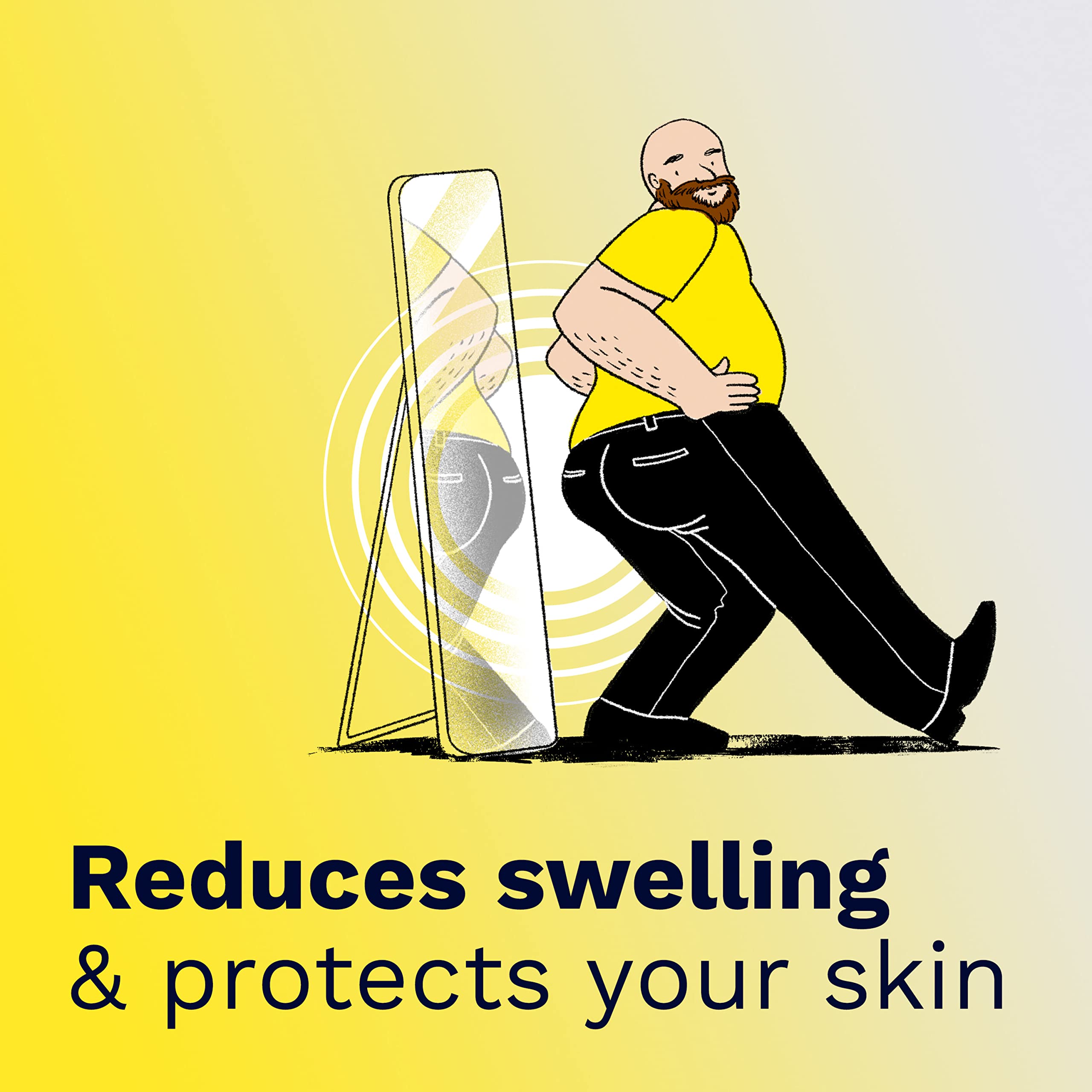 Preparation H Rapid Relief tube demonstrates glycerin soothing layer for skin protection