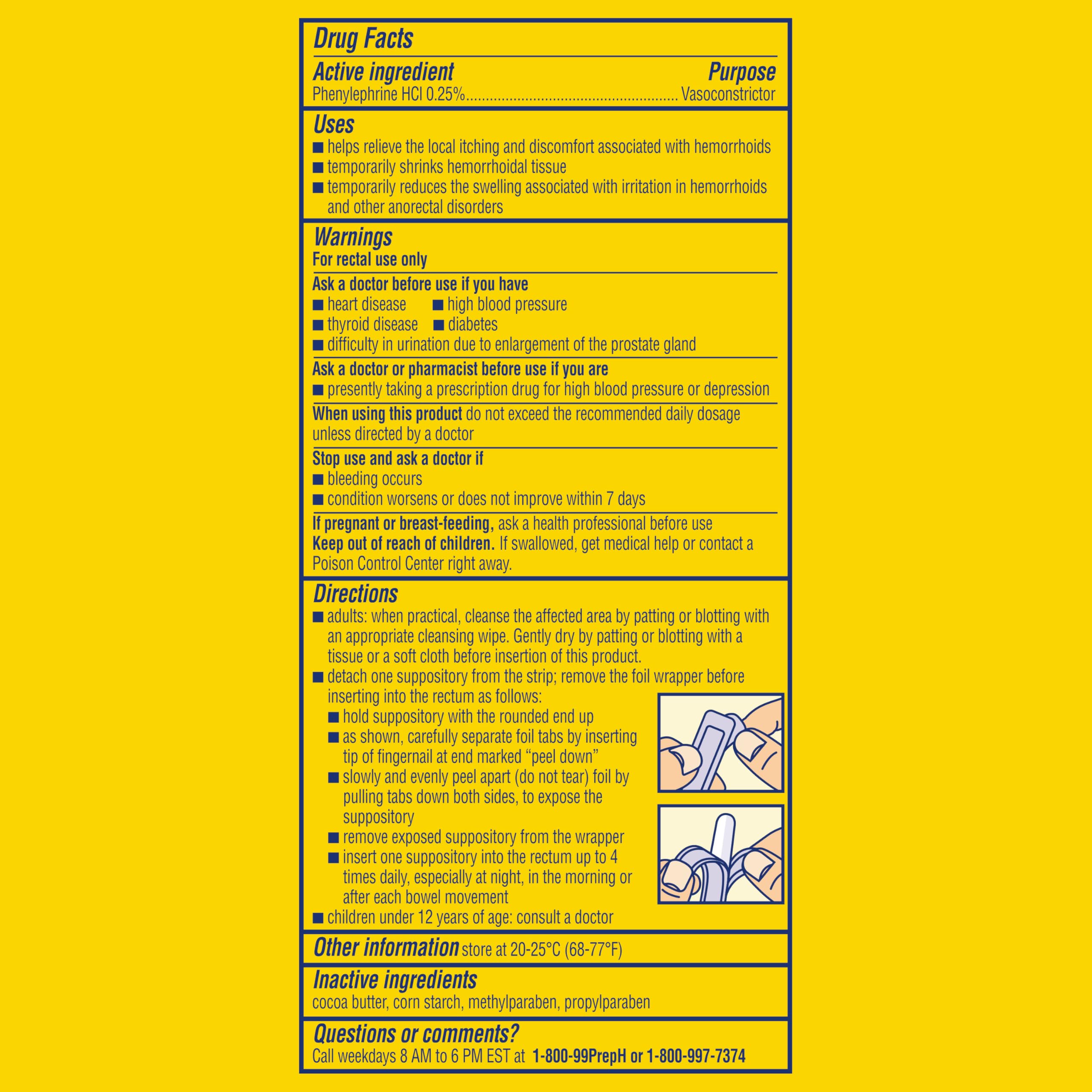 Preparation H packaging with brand logo visible.