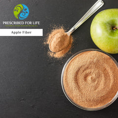 Measuring scoop with Prescribed For Life powder for precise daily fiber intake
