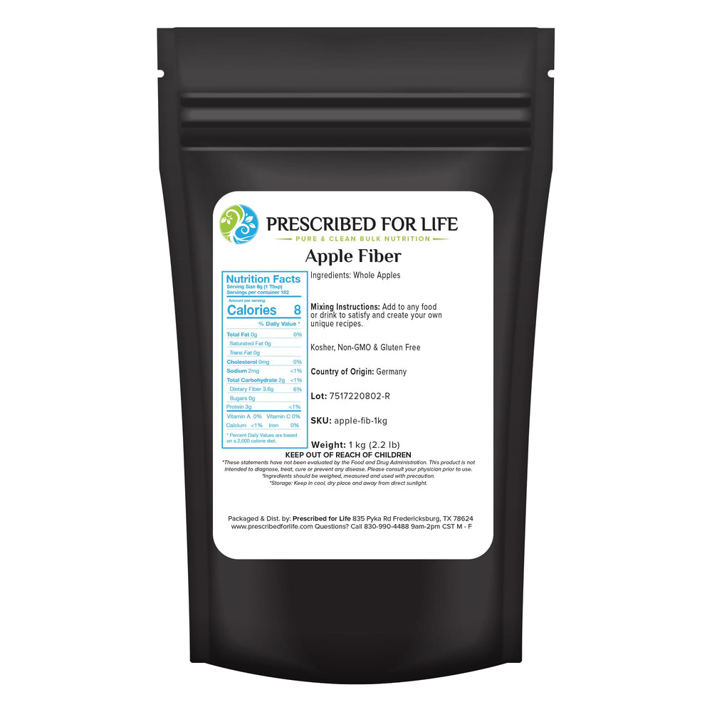 Prescribed For Life apple fiber powder packaging pouch for fresh daily use