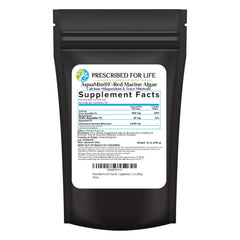 Prescribed For Life Aquamin powder bottle front, mineral-rich red algae source.
