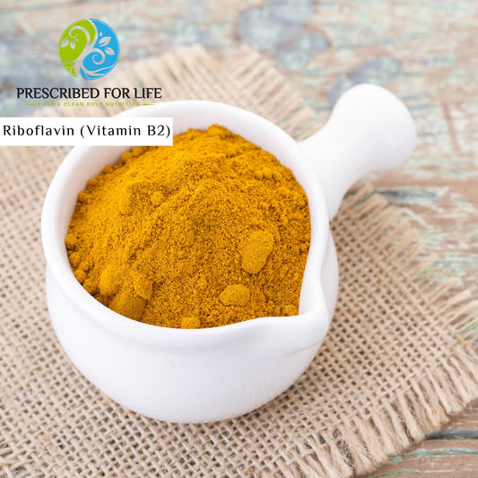 Prescribed For Life riboflavin powder resealable pouch keeps bulk vitamin B2 fresh