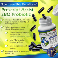 Vegan and lactose-free badge on Prescript-Assist packaging.