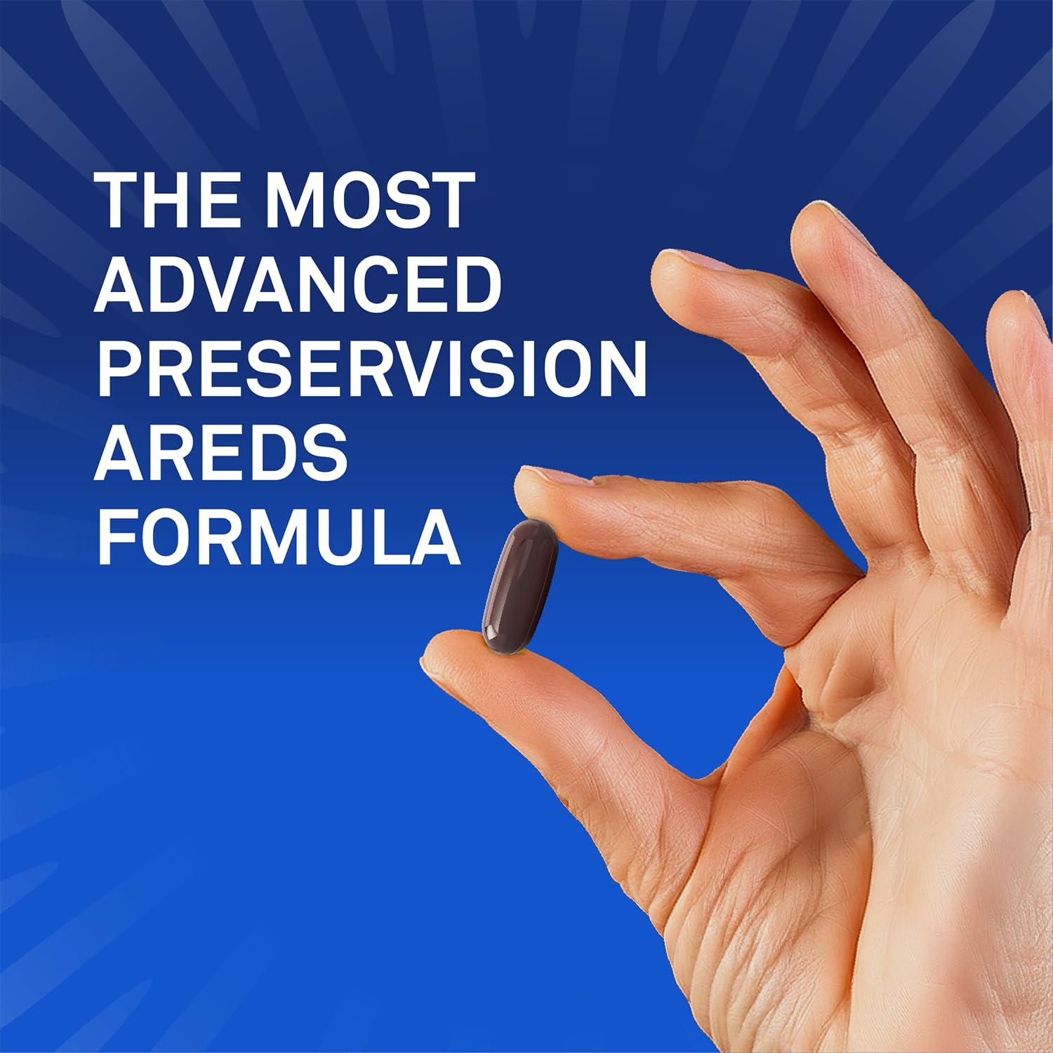 PreserVision AREDS3 pour shot illustrating convenient daily dosing