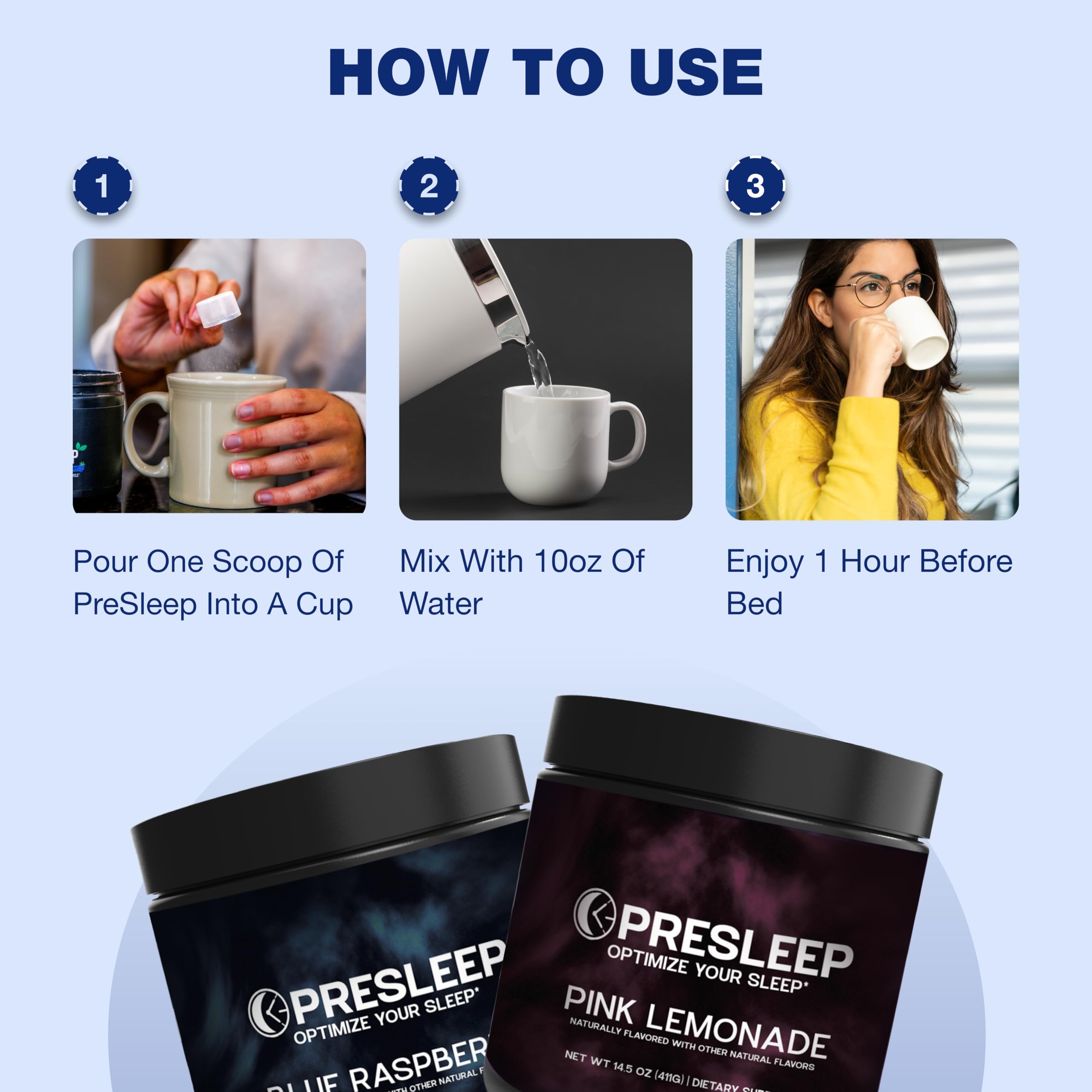 PreSleep scoop and measuring spoon showing precise 15-pill serving