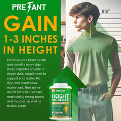 Closeup of PRETANT Growth Capsules bottle cap highlighting hormone-free, non-GMO formula.