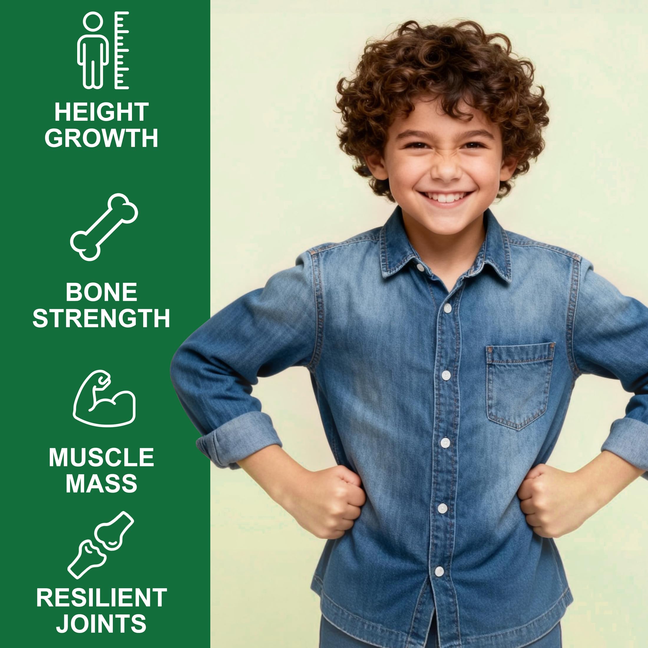 PRETANT Growth Gummies grape jar-side view demonstrates easy daily dosage for children.