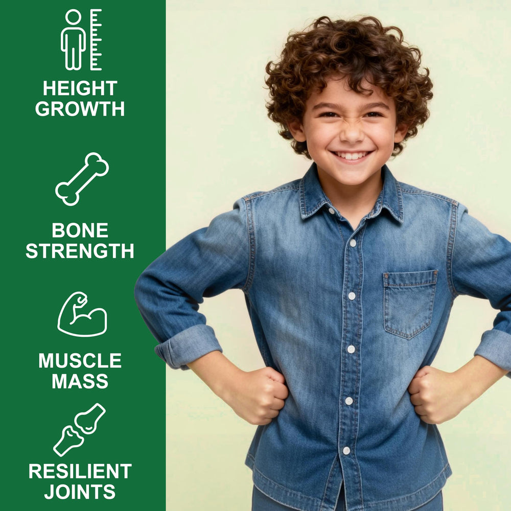 PRETANT Growth Gummies grape jar-side view demonstrates easy daily dosage for children.