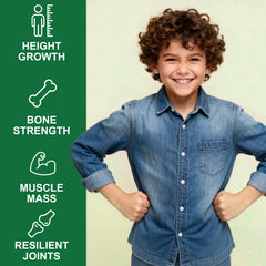 PRETANT Growth Gummies grape jar-side view demonstrates easy daily dosage for children.