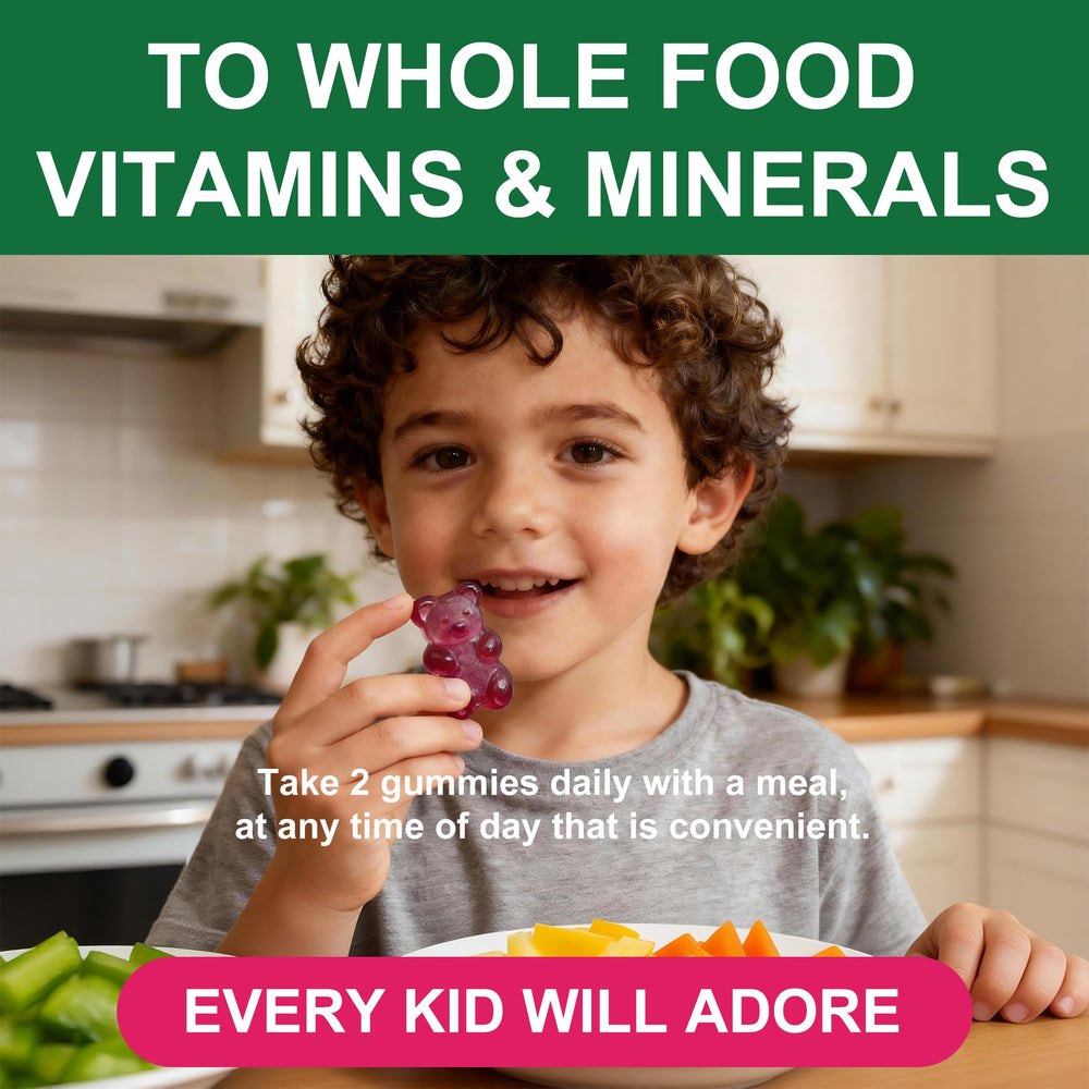 PRETANT Growth Gummies grape bottle pour demonstrates easy at-home supplementation.