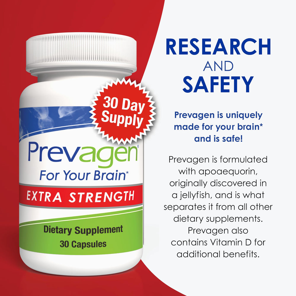 Apoaequorin safety-tested ingredient highlighted on Prevagen packaging.