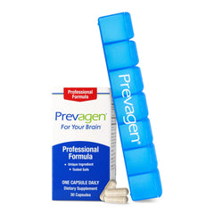 Prevagen Professional Formula bottle with 30 capsules for daily supplement including Apoaequorin and Vitamin D3