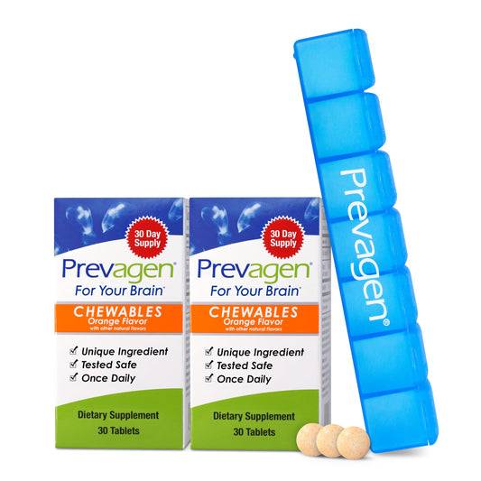 Prevagen Regular Strength orange chewable tablet with Apoaequorin and Vitamin D3 for daily cognitive support