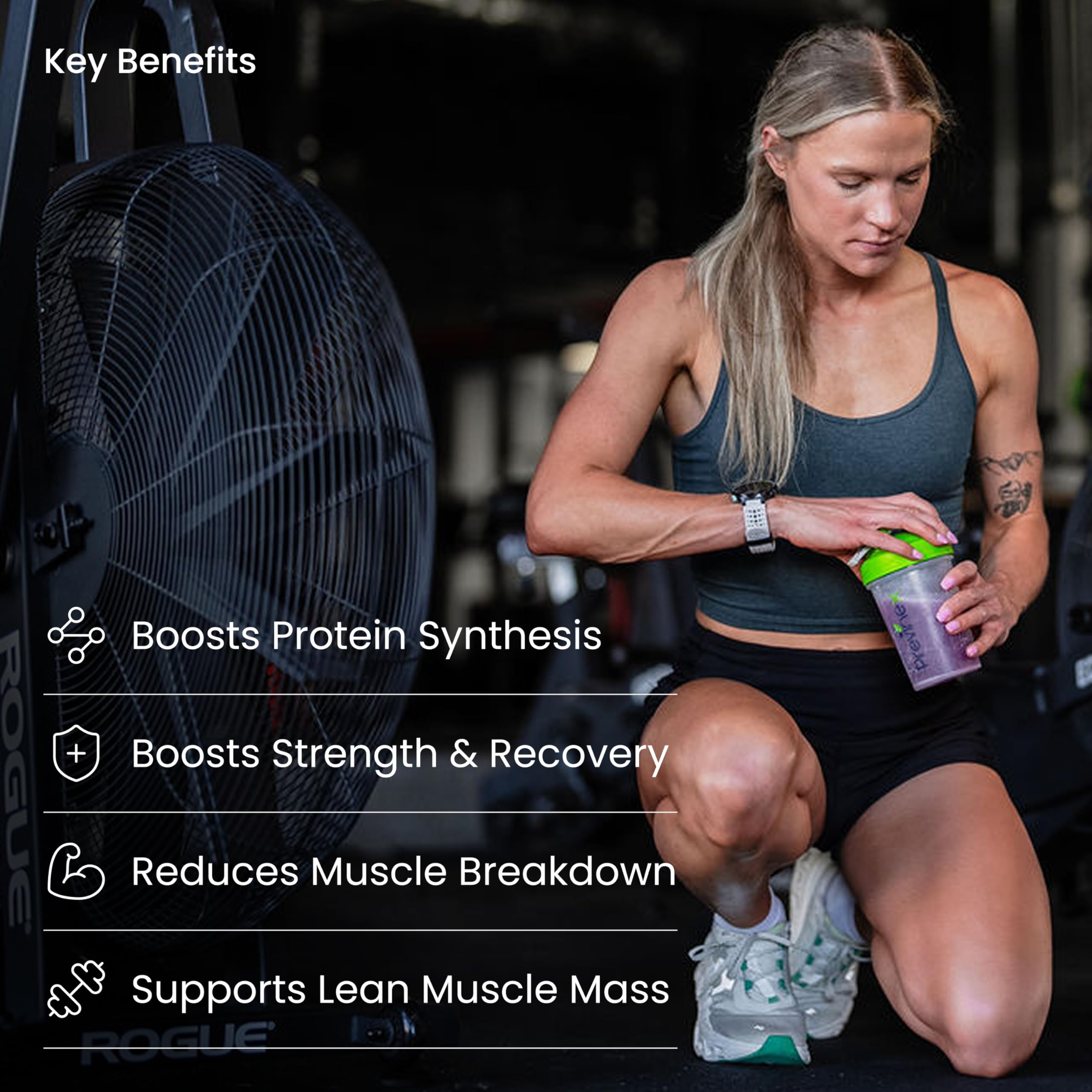 Previnex Muscle Health Plus BCAAs and EAAs visual for amino acid support