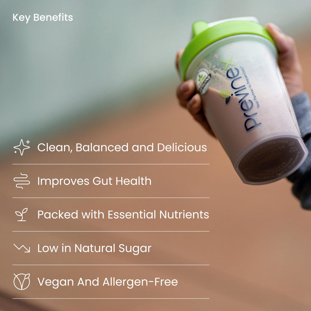 Previnex Nourify Plus meal replacement image suggesting gut-friendly daily vitality.