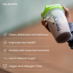 Previnex Nourify Plus meal replacement image suggesting gut-friendly daily vitality.