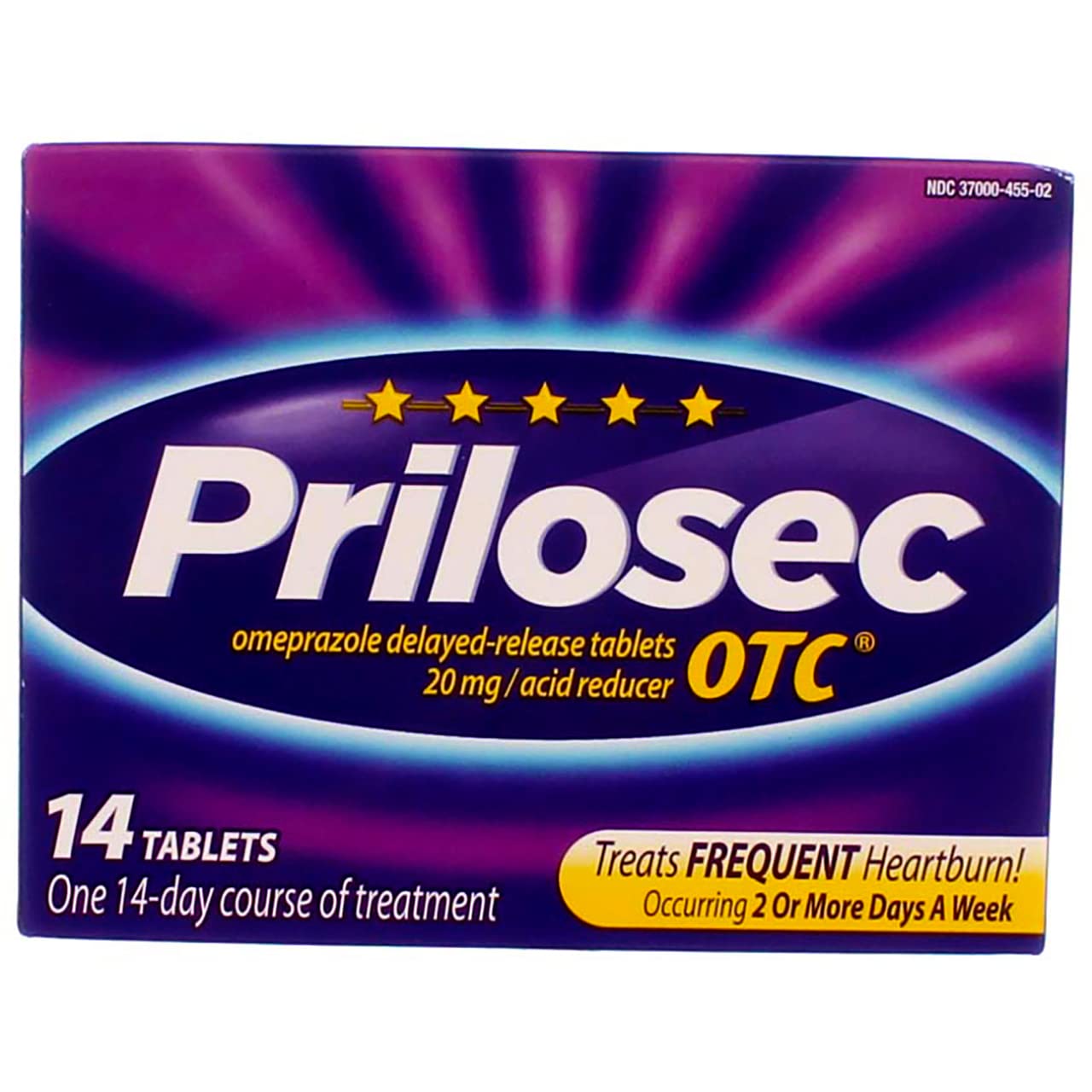 Close-up of Prilosec OTC tablets, easy to swallow for daily use