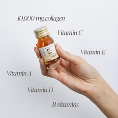 PRIMABIOTIC Liquid Collagen flavor apple-peach-lemon, tasty ingestion option.