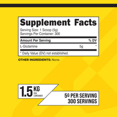 Primaforce L-Glutamine powder container shows 300 servings.