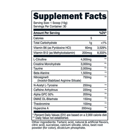Primaforce pre-workout Watermelon Candy container shows labeling for informed use.