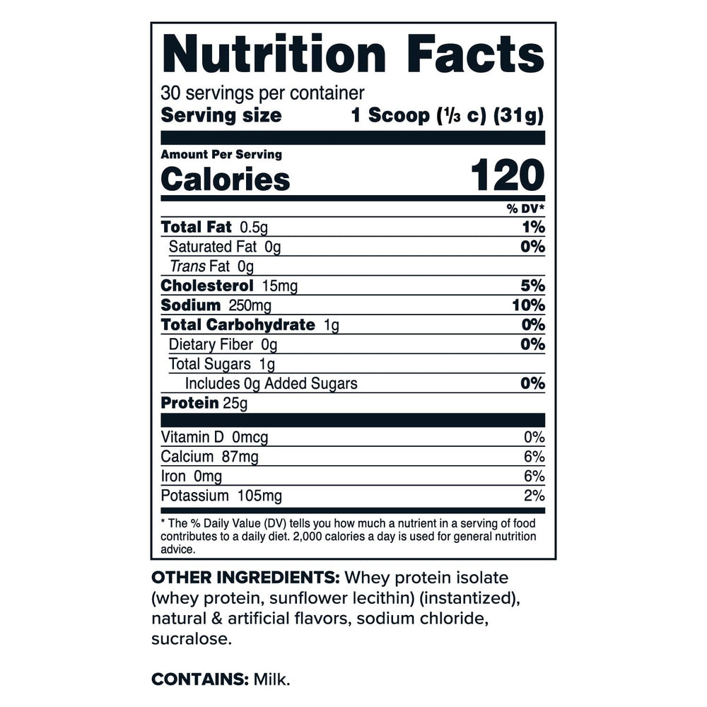 Primaforce Whey Protein Isolate Vanilla 2lb serving scoop for easy portion control.