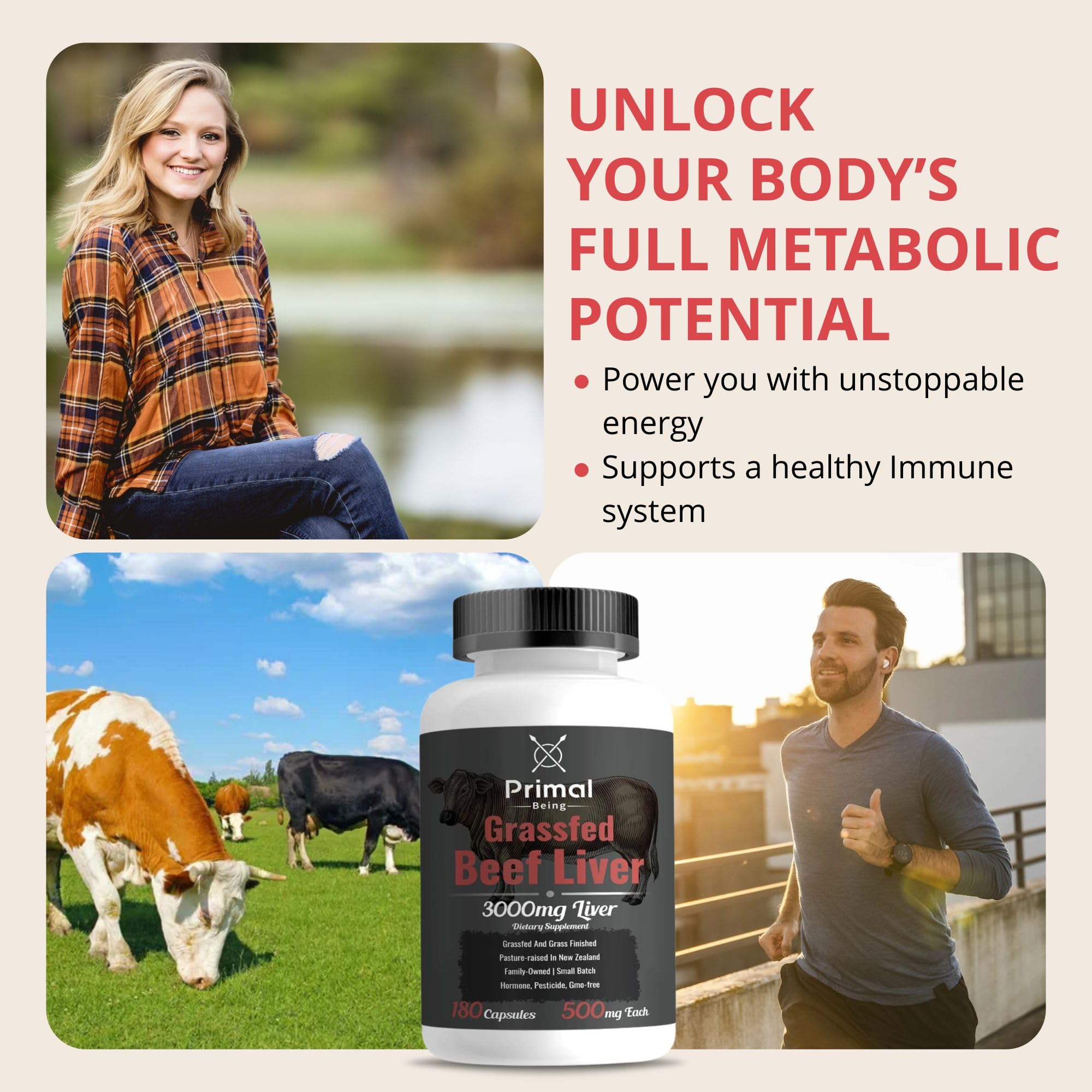 Primal Being energy and wellness focus graphic implying whole-food liver nutrition.
