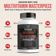 Primal Being New Zealand pasture-raised liver image emphasizing pure sourcing.