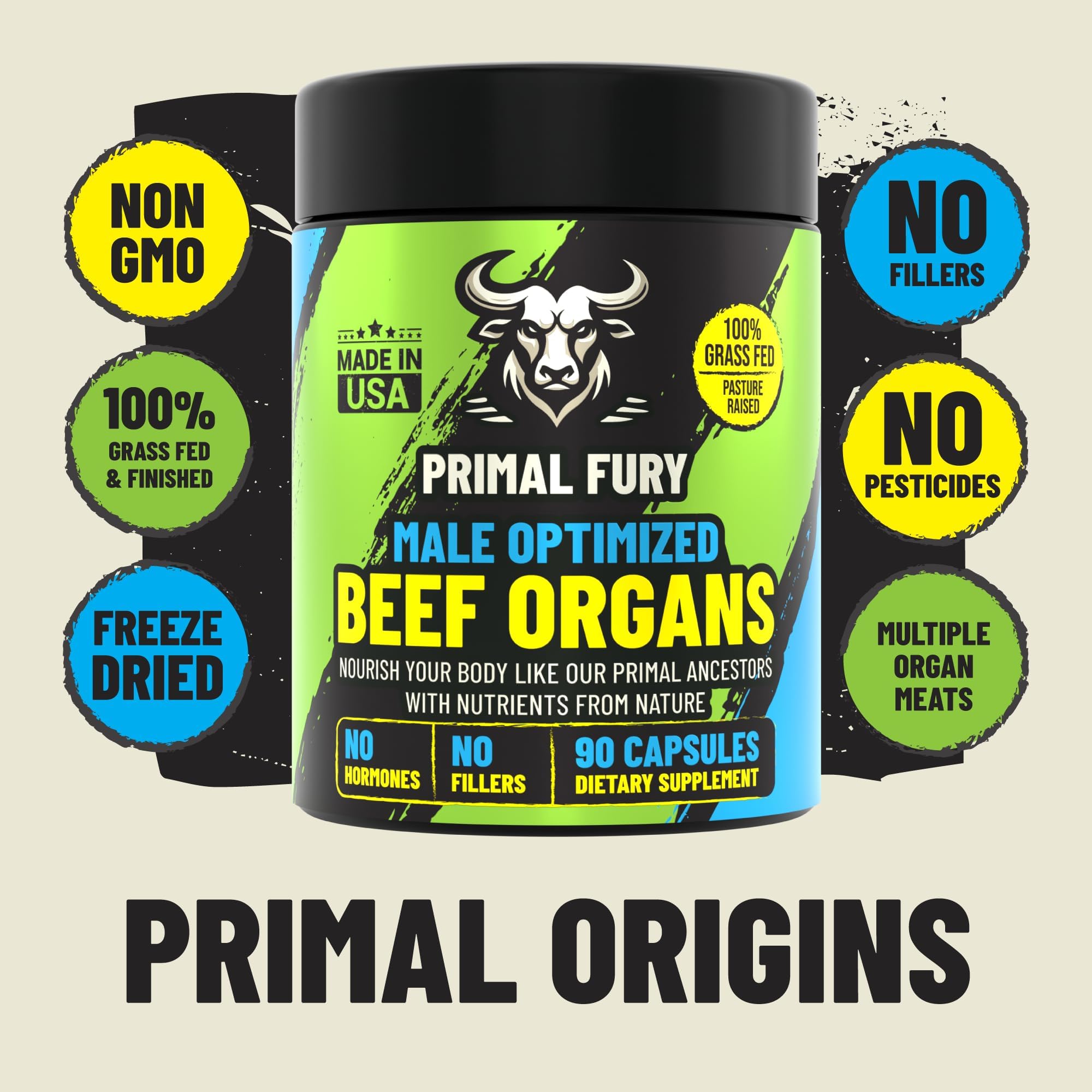PRIMAL FURY heart organ capsules for stamina and endurance.