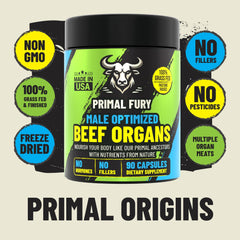 PRIMAL FURY heart organ capsules for stamina and endurance.