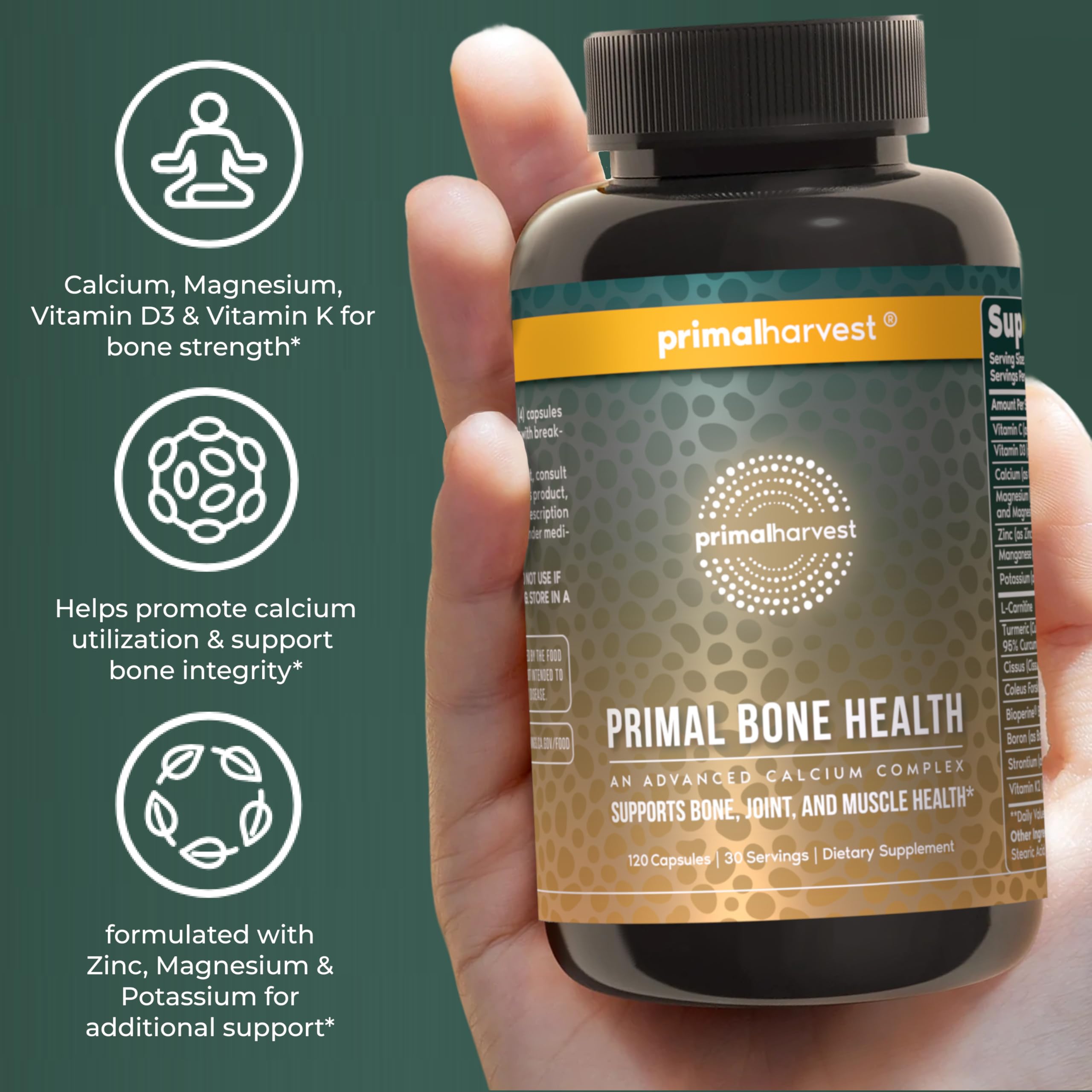 Primal Harvest GMP-certified facility seal signals quality and safety.