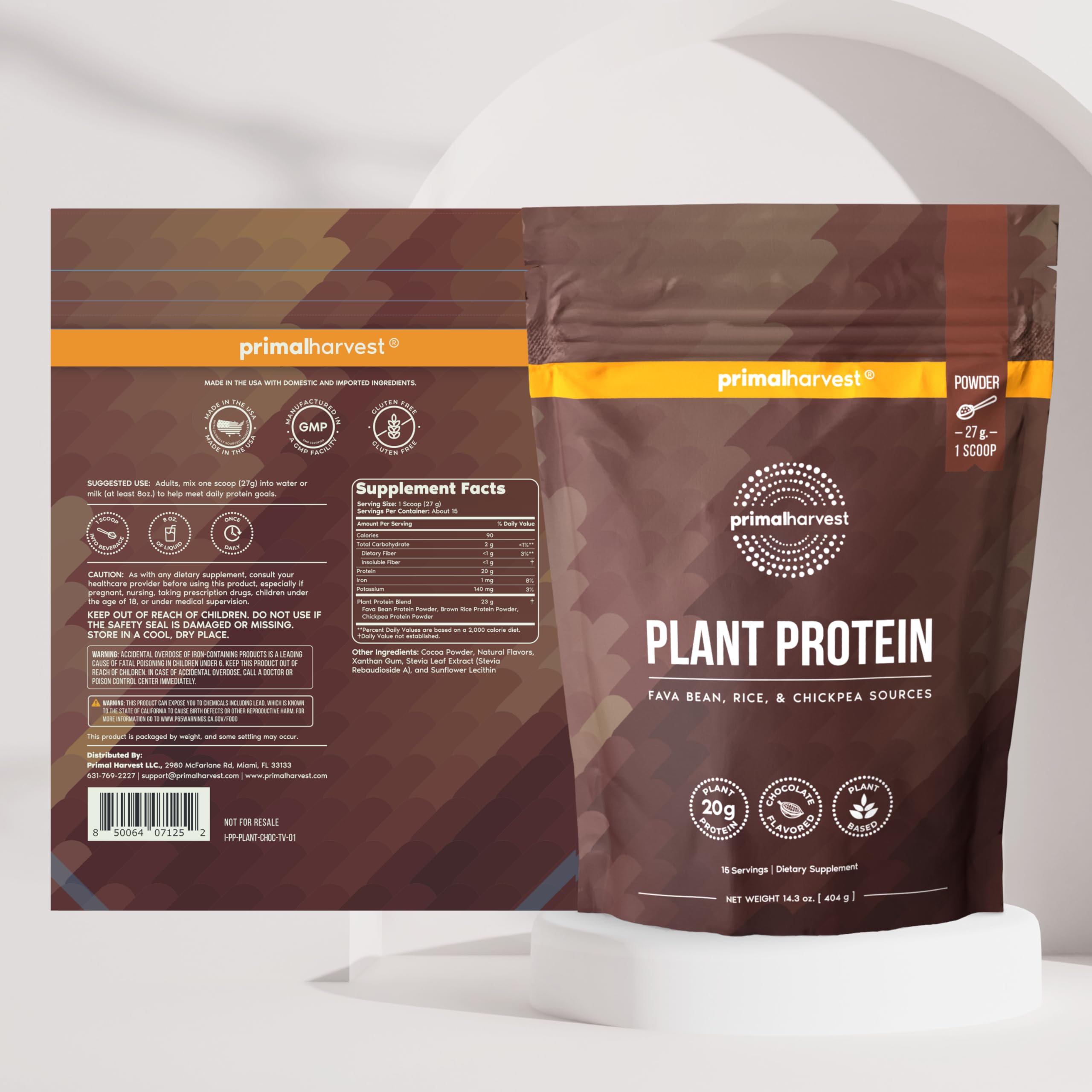 Primal Harvest plant-trio ingredients image highlighting protein source