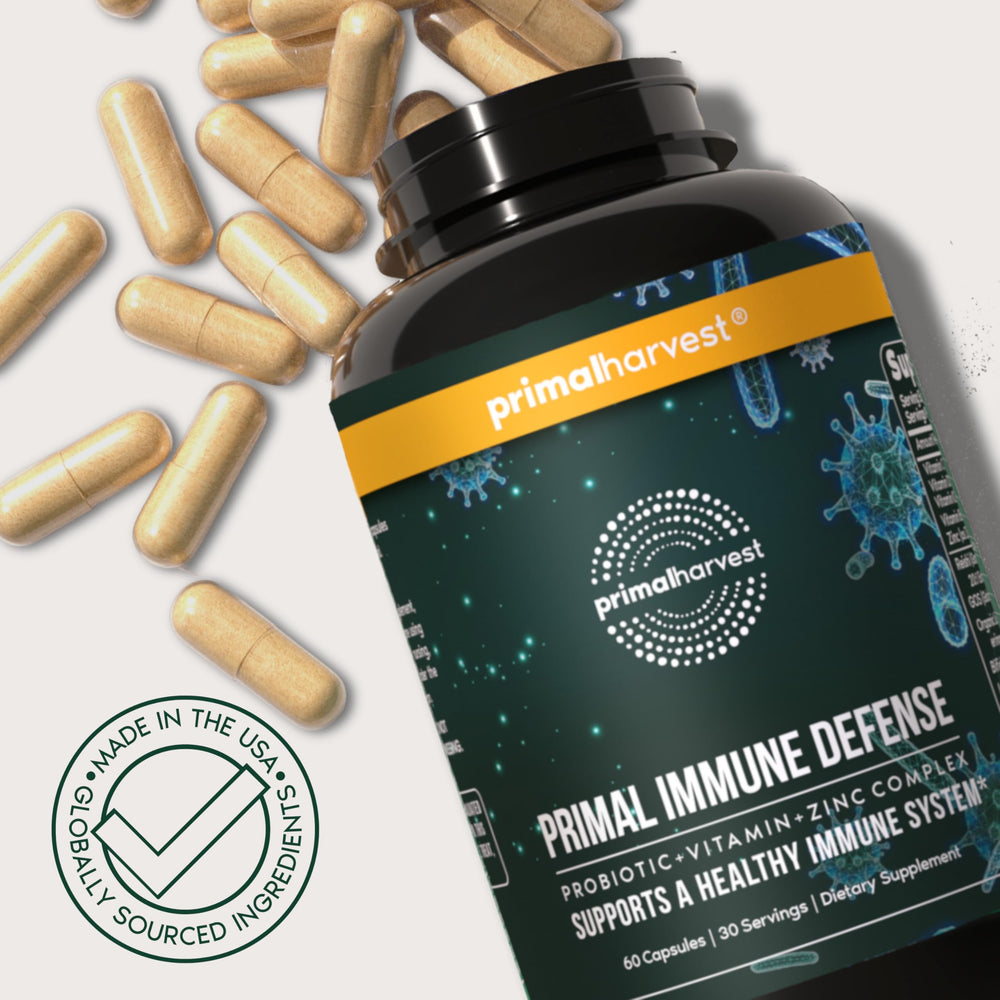 Primal Harvest Primal Immune Defense 2-pack box on shelf for convenience