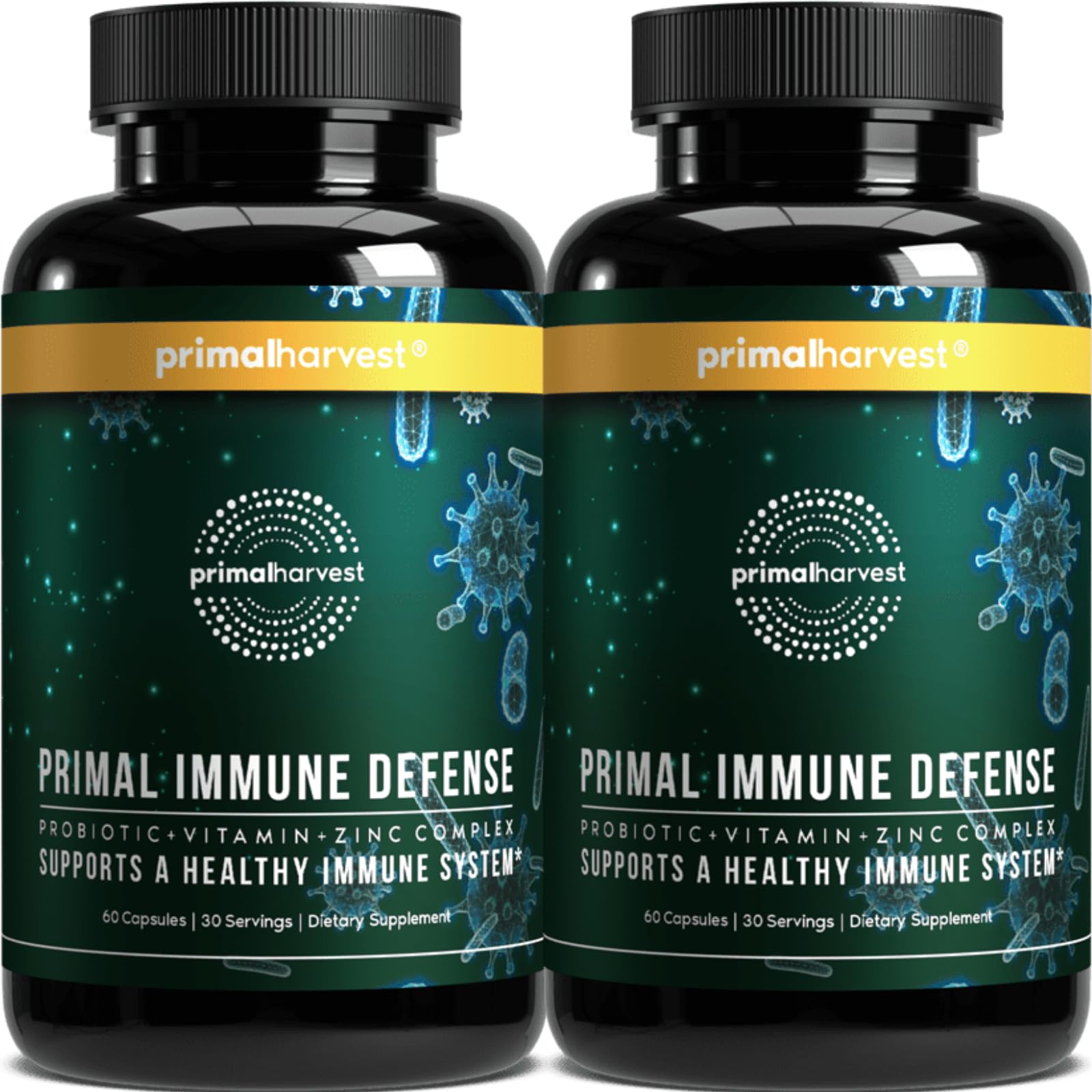 Primal Harvest Primal Immune Defense bottle front for daily immune support