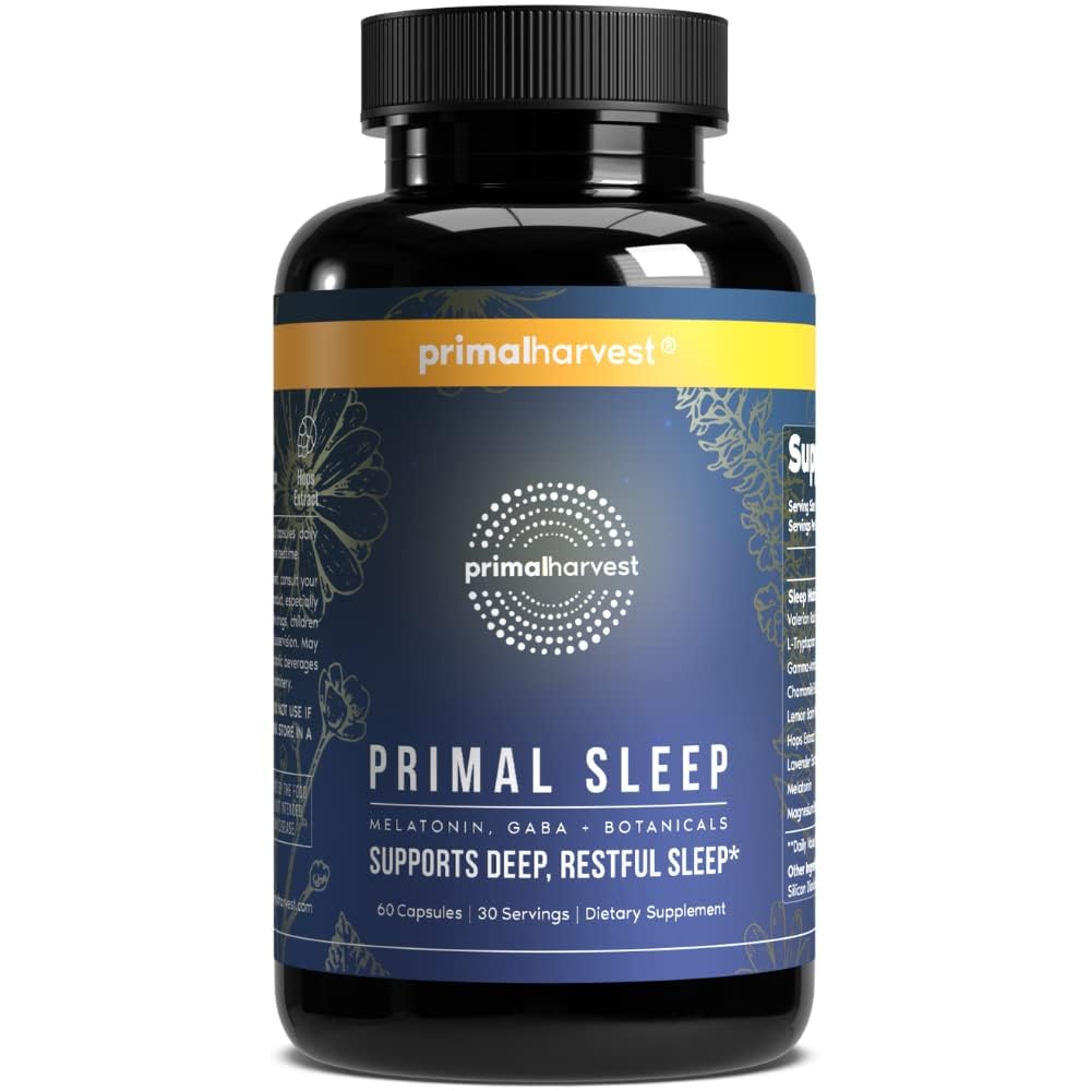 Primal Harvest Primal Sleep bottle for a calming nightly routine and restful nights