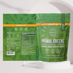 Primal Harvest probiotic blend pouch highlighted for gut-friendly support